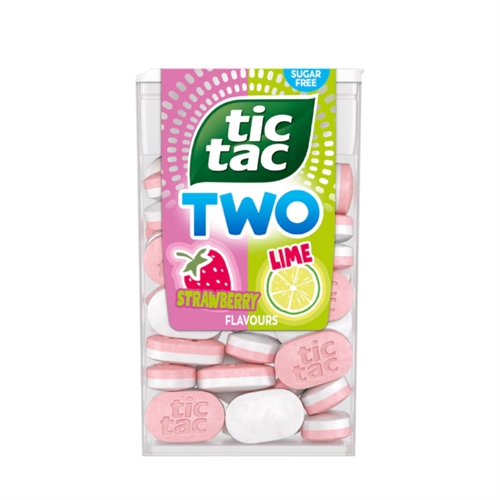 Tic Tac TWO Strawberry & Lime Жев. конфеты Клубника-Лайм 38,5гр Т1-00040422 - фото 50744