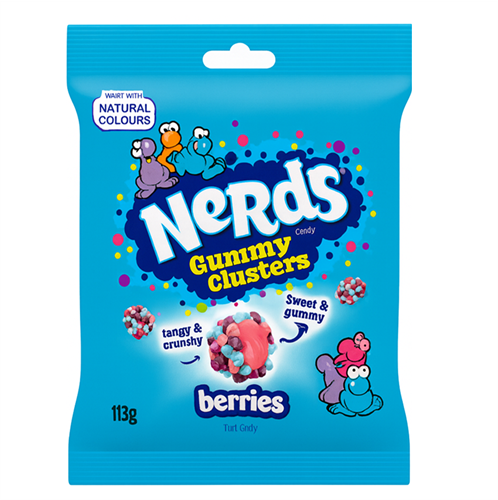 Жев. конфеты Nerds Gummy Cluster Berries Candy Ягоды 113гр (10) Т1-00040778 - фото 50903
