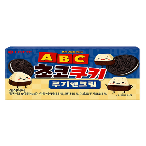 Lotte Choco Cookie&Cream печенье вкус Орео шоколадное со сливочным кремом 43 гр Т1-00040638 - фото 50910