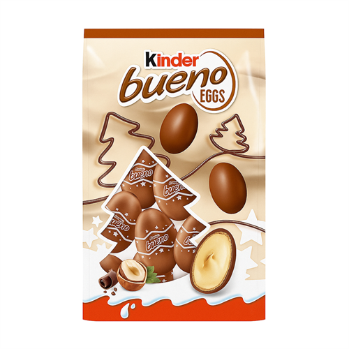 Шок. конфеты Ferrero Kinder Bueno Christmas Eggs Новогодние яйца 80гр (21) НГ Т1-00040943 - фото 51061