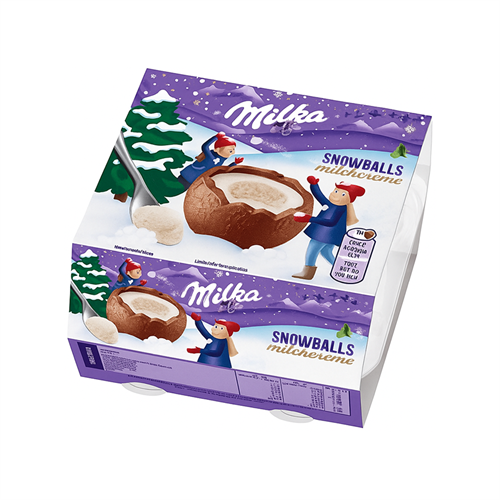 Шок. яйцо Milka Snowballs Milchcreme 112гр (20) Т1-00040964 - фото 51069