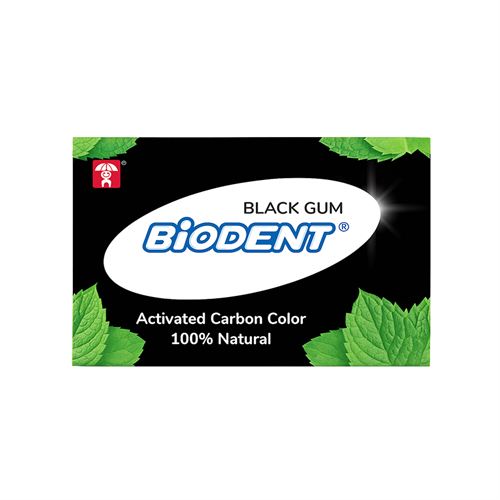Biodent Black Gum жевательная резинка без сахара с активированным углем и вкусом зеленой мяты 21,6 г Т1-00033943 - фото 51141