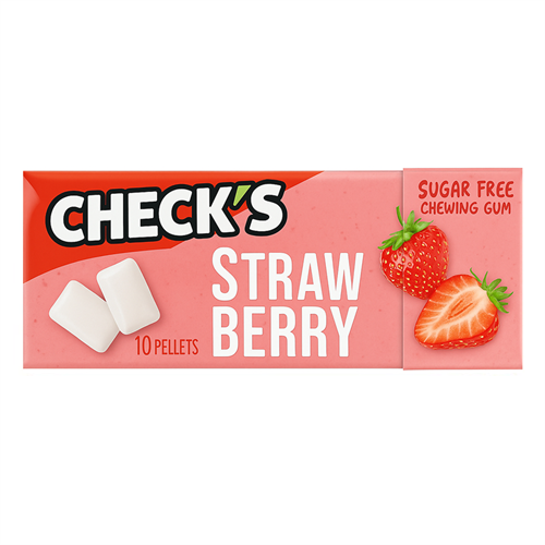 Checks Strawberry жевательная резинка без сахара со вкусом клубники Т1-00026362 - фото 51157