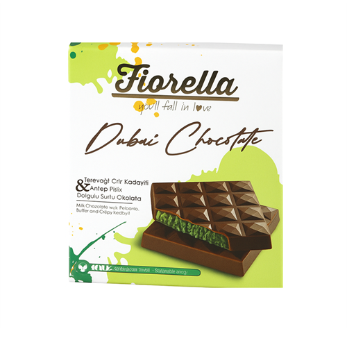 Fiorella Dubai Milk Chocolate Antep Fistik Шоколад Фисташка 60гр Т1-00039263 - фото 51265