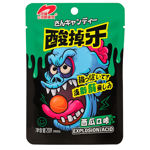 Monster Explosion Acid Watermelon кислые леденцы со вкусом арбуза 22 гр Т1-00034957 - фото 51382