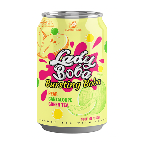 Madam Hong Lady Boba напиток мадам хонг баббл ти леди боба зеленый чай с грушей и дыней 320 мл Т1-00029828 - фото 51395