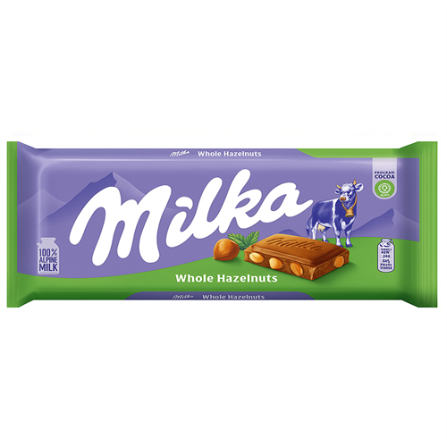 Milka Extra Whole Hazelnuts Шок. плитка Фундук цельный 190гр Т1-00039989 - фото 51427