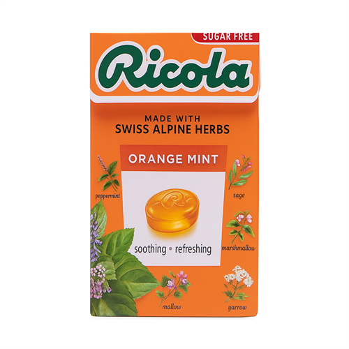 Ricola Orange Mint освежающие пастилки со вкусом апельсина и мяты 40 гр. Т1-00030654 - фото 51514