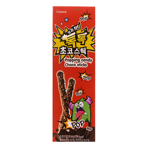 Sunyoung Popping Candy Choco Sticks Палочки с взрывающейся карамелью 54гр Т1-00037965 - фото 51554