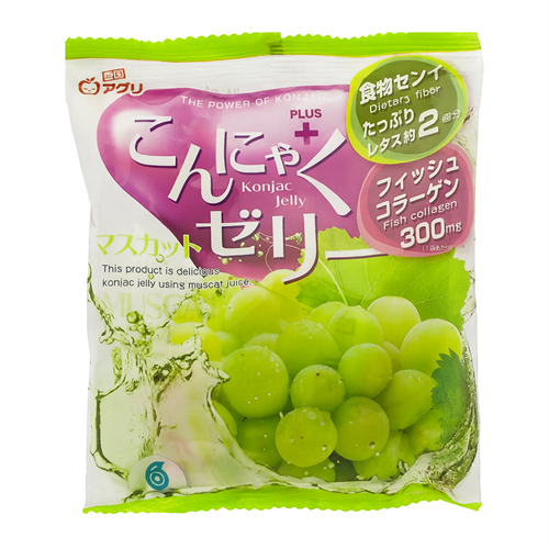 Yukigini Aguri Желе из конняку со вкусом мускатного винограда 16г Т1-00032329 - фото 51598