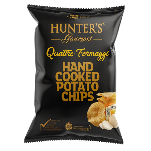 Hunter`s Gourmet Quattro Formaggi чипсы со вкусом четыре сыра 125 гр УТ-00007335 - фото 51682