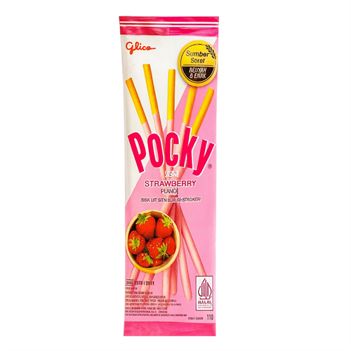 Pocky Single Strawberry палочки бисквитные со вкусом клубники 11 гр Т1-00017915 - фото 51690