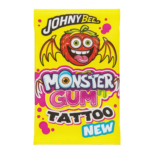 JohnyBee Monster Bubble Gum + Tattoo жевательная резинка 5 гр УТ-00003992 - фото 51711