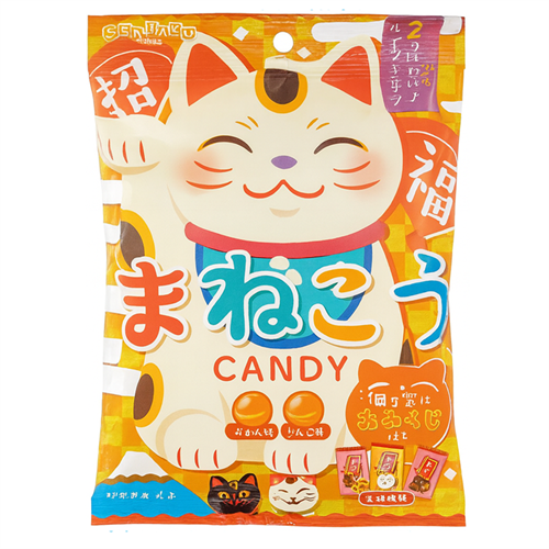 Senjaku Manekineko карамель мандарин яблоко 50 гр УТ-00005987 - фото 51719