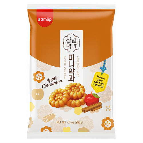 Samlip Корейское печенье Mini Yakgwa со вкусом яблока с корицей 200 гр Т1-00029951 - фото 51792