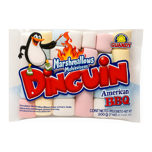 Guandy BBQ Маршмеллоу Пингвин Цилиндры цветные 200гр Т1-00040005 - фото 51887