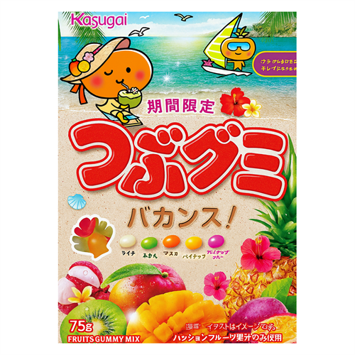 KASUGAI Мармеладные конфеты Tsubu Gummy тропические фрукты 75 гр Т1-00037901 - фото 51910