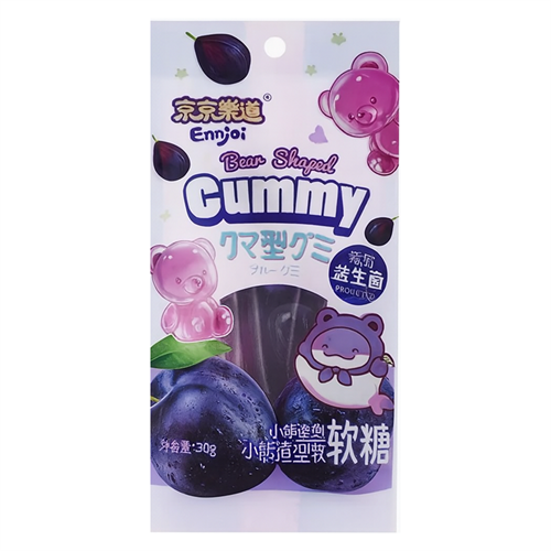 GuandongLefen Bear Shaped Gummy Prune Конфета желейная в форме медведя вкус сливы 50г Т1-00033820 - фото 51941