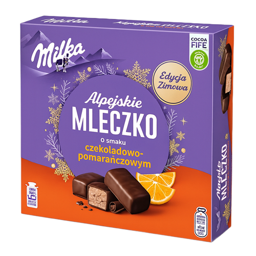 Milka Конфеты шоколадные Альпийское молоко шоколадно-апельсиновый 330г Т1-00042649 - фото 51988