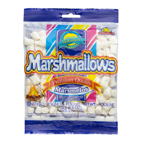 Guandy Marshmallows зефир маршмелоу Мини белый ванильный 75 гр УТ-00001952 - фото 52050