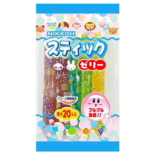 Nikkoh Jelly Sticks желе фруктовое ассорти в стиках вкус газировки/яблока/апельсина/винограда 80 гр Т1-00020981 - фото 52059