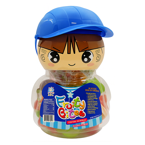 ABC Jelly Fruity Bites Boy Jar Assorted Желе Фруктовое ассорти банка-копилка Парень в кепке 1280 г Т1-00015185 - фото 52060