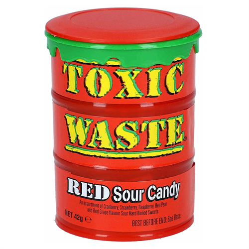 Toxic Waste Red Sour Candy красная банка 42 гр 00-00000802 - фото 52132