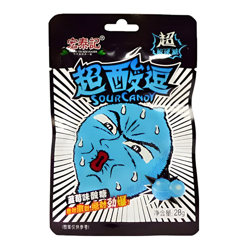 Hong Tai Kee Foods леденец супер кислый со вкусом черники 28 гр УТ-00005188 - фото 52175