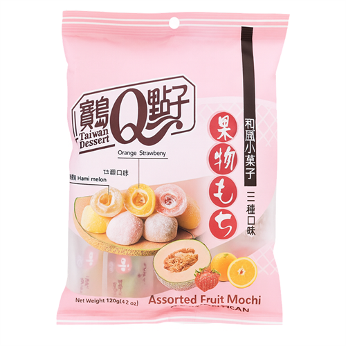 Q-Idea моти дайфуку ассорти дыня, апельсин, клубника 120 гр УТ-00005019 - фото 52235