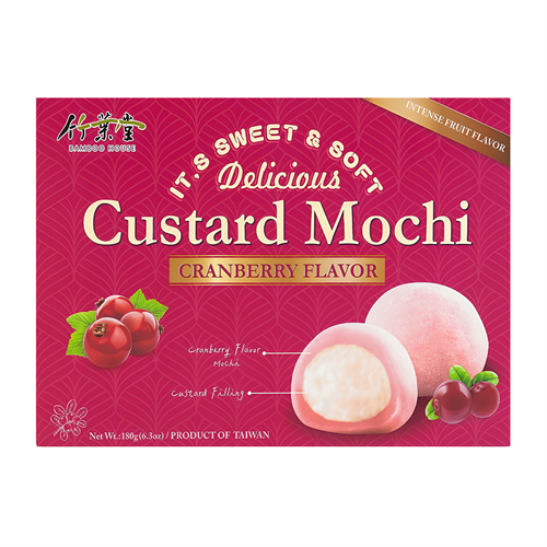 Bamboo House Custard Mochi Cranberry Flavor моти клюква с заварным кремом 180 гр Т1-00026918 - фото 52268