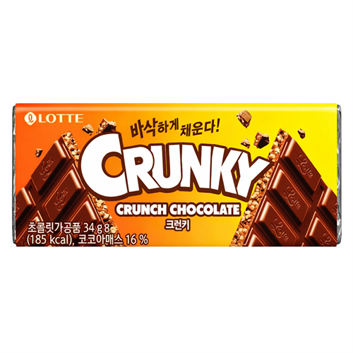 LOTTE CRUNKY CHOCOLATE хрустящий шоколад, с рисовыми хлопьями 34г Т1-00028004 - фото 52345