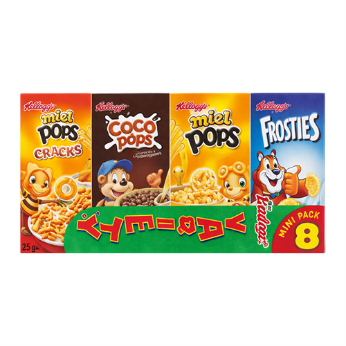 НАБОР ГОТОВЫХ ЗАВТРАКОВ 8 УПАКОВОК (MIEL POPS, CHOCO POPS, FROSTIES) 215 г Т1-00044702 - фото 52654