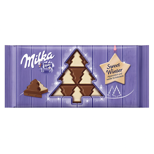 Milka Sweet Winter Шоколад молочный Сладкая Зима с белым шоколадом 90г Т1-00044075 - фото 52674