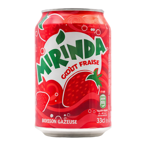 Mirinda Fraise газированный напиток клубника ж/б 330 мл Франция Т1-00021139 - фото 52805