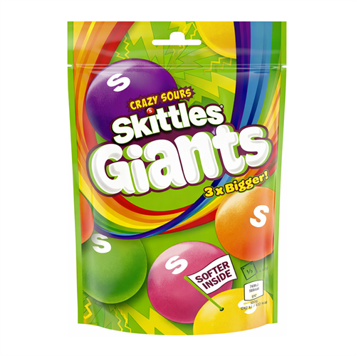 Skittles Гигант кислые жевательные конфеты 132 гр Т1-00028161 - фото 52896