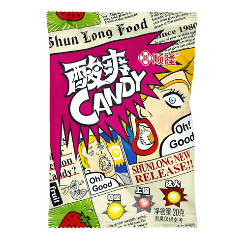 Shun Long Food конфеты жевательные со вкусом клубники 26 гр УТ-00005229 - фото 52916