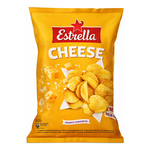 Estrella Чипсы картофельные со вкусом сыра рифлёные 130 гр Т1-00047575 - фото 53090