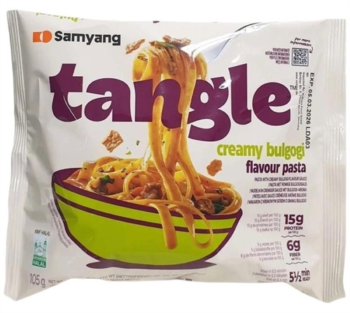 Samyang Tangle creamy bulgogi flavour pasta лапша б/п со сливочным соусом Бульгоги м/у 105 гр   Т1-00038190 - фото 54254