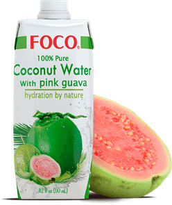 FOCO Coconut Water With Pink Guava кокосовая вода с гуавой 330 мл