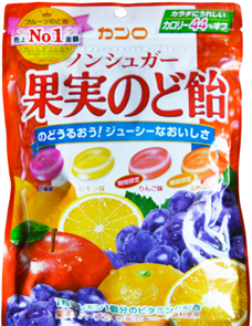 Kanro леденцы фруктовое ассорти без сахара 90 гр