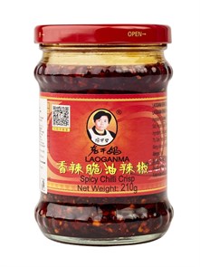 Lao Gan Ma соус на основе растительных масел Острый соус с хрустящим перцем чили 210 гр