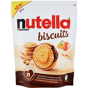 Nutella бисквитное печенье 304 гр