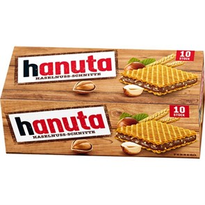 Hanuta вафли с кусочками фундука и молочным шоколадом 220 гр