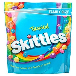 Skittles Tropical Pouch жевательные конфеты 152 гр