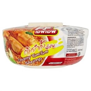 FF Brand Cremy Tom Yum Flavor Noodles лапша вкус креветок 65 гр
