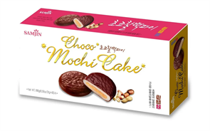 SAMJIN Choco Mochi Cake Моти в шоколаде с арахисом 31 гр* 6 шт