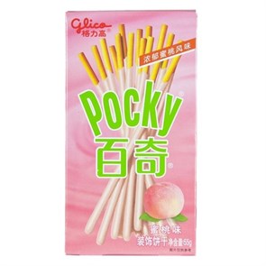 Glico Pocky хлебные палочки со вкусом персика 55 гр