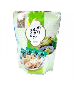 Morihakuseika рисовые крекеры с водорослями нори и васаби 32 гр
