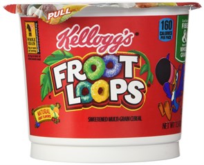 Kellogg's Froot Loops сухой завтрак в чашке 42гр