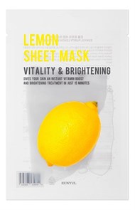 EUNYUL Purity Lemon Sheet Mask Тканевая маска для лица с экстрактом лимона 22 мл